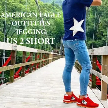 미사용 슬림 레그 초슬림 아메리칸 이글 제깅스 강력한 스트레치 데님