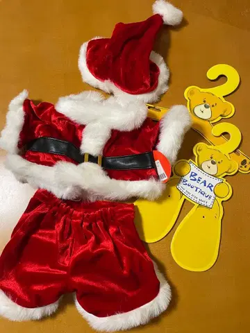 테디베어 산타 코스튬 (모자, 숏팬츠 포함)