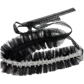 오비 장식 오비 장식 천 튤 블랙 프릴