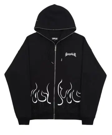 supplier 파이어 패턴 후드티