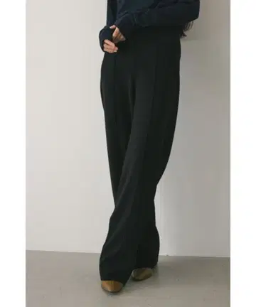 STYLEMIXER 허리 레이어드 니트 팬츠