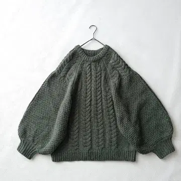 새상품급 셀렉 모카 헤링본 돌먼 오버 니트 그린 프리 사이즈