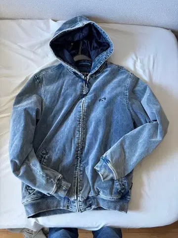 BILLABONG 후드 부착 점퍼 L 데님 블루