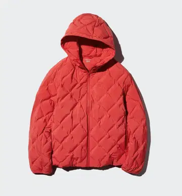 이번 시즌 UNIQLO 퍼프 테크 후드티 빨간색