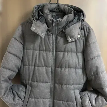 BOYCOTT 후드 부착 그레이 다운 자켓