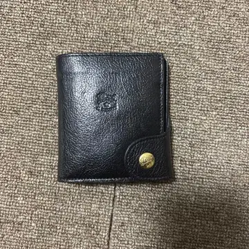 블랙 가죽 접이식 지갑