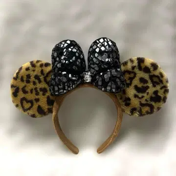 디즈니 레오파드 무늬 머리띠