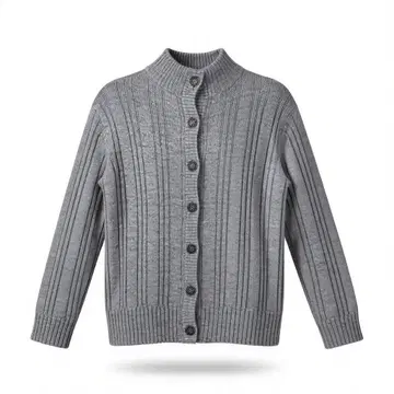 Le pivot 알파카 혼방 리브 니트 가디건 그레이 여성용