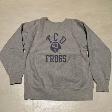 WAREHOUSE TCU FROGS SWEAT LARGE GRY