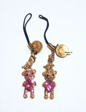 스와로브스키풍 베어 스트랩 2개 세트