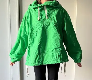 후드 부착 그린 풀오버