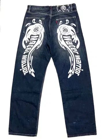 빅 REAL BVOICE 다크 데님 짓궂은 청바지