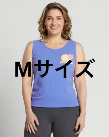 자사이즈 탱크탑 블루