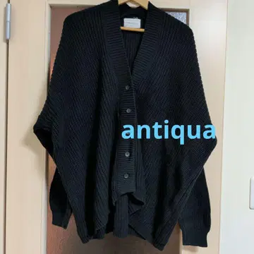 antiqua 블랙 가디건 긴팔 오버 실루엣
