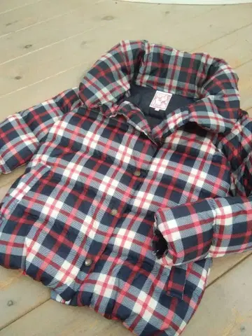 새상품급 준코 시마다 PART 2 9호 체크 무늬 다운 자켓