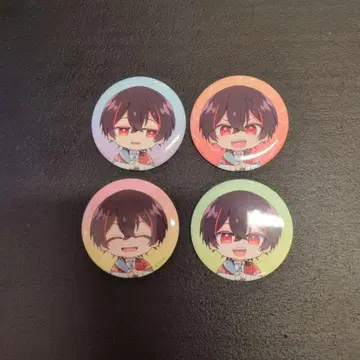 컬러풀 피치 유안 군 캔 배지 4개 세트