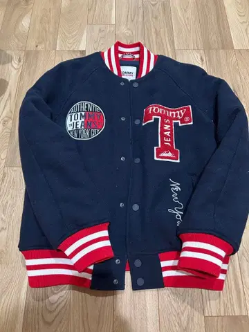 TOMMY JEANS 바시티 자켓 네이비 S 사이즈