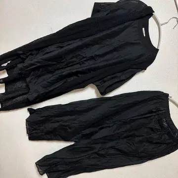 studio CLIP 블랙 셋업 가디건 세트