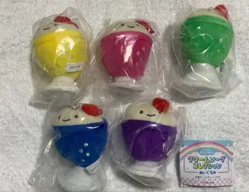 가챠가챠 닛코리노 크림 소다 컬렉션 봉제 인형 5종 컴프 세트