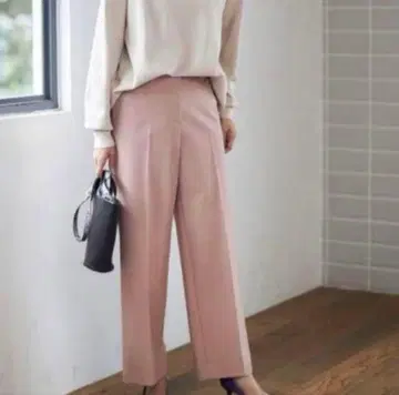 PLST 웜 리저브 스트레이트 팬츠 핑크 스트레이트 팬츠