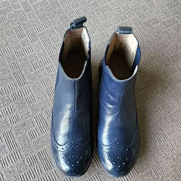 리걸 천연 가죽 가죽 블루 23cm 사이드 고어 부츠