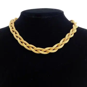 새상품급 Soierie 소와리 메쉬 체인 목걸이 골드 컬러