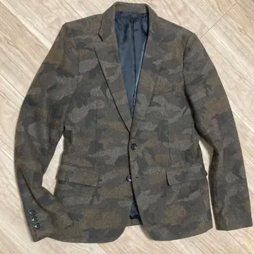 저널 스탠다드 카모 패턴 울 혼방 테일러드 자켓 L