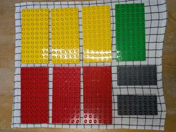 LEGO 듀플로 기본판 9개 세트 빨간색 노랑 그린 블랙