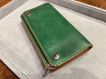 트래커 지갑 TW02-G 그린 장지갑 천연 가죽