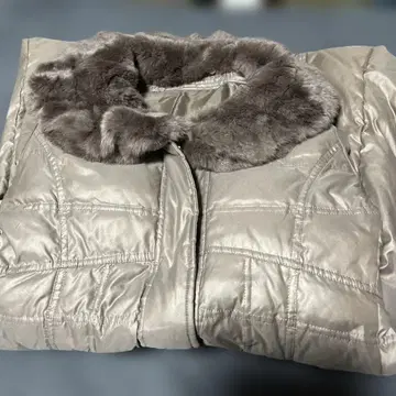 브라운 롱 코트 다운 자켓 M 사이즈