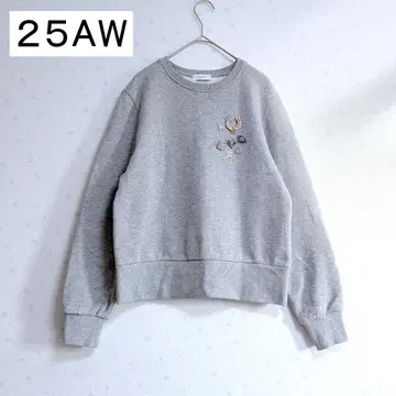 고품질 SHIPS any 속기모 비쥬 크루넥 컴팩트 풀오버