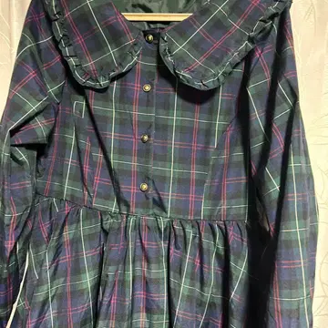 3L 사이즈 시마미사 아오키 미사코 콜라보 체크 원피스 미사용 새상품