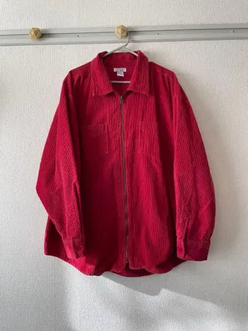 코듀로이 집업 셔츠