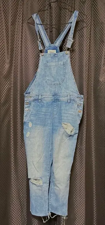 [ Forever21 ] [ 데미지 데님 ] [ 블루 ] 오버롤 살로펫