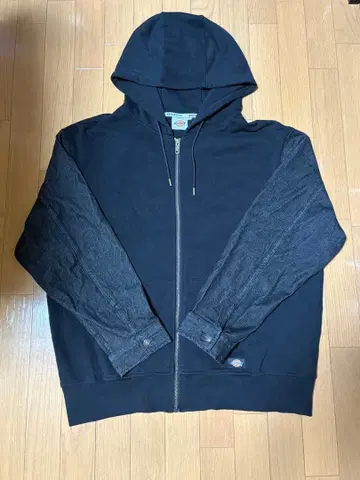 Dickies 블랙 풀 집업 후드티