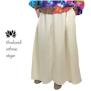 [라스트 1장] 더블 코튼 거즈 맥시 스커트 화이트 C652