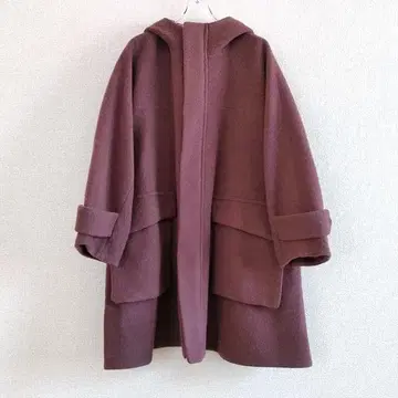 [ COCO DEAL ] 울 후드 판초 실루엣 코트