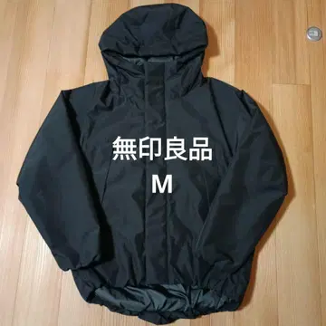 무인양품 신사 세탁 가능한 솜 후드 자켓 블랙 M