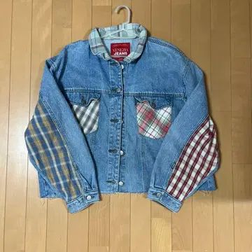 VENEZIA JEANS 체크 무늬 데님 자켓
