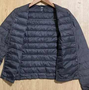 블랙 다운 자켓 퀼팅