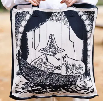 무민샵 오리지널 일본제 니트 토트백 미사용 새상품