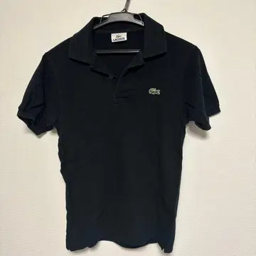 LACOSTE (라코스테) 반팔 피케 셔츠 블랙 사이즈 1