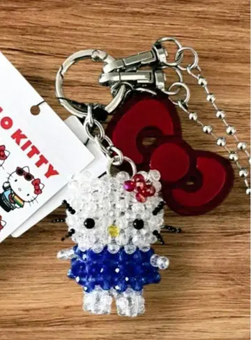 로리즈팜 [ Me% 헬로키티 ] 비즈 키 참 택 포함 새상품