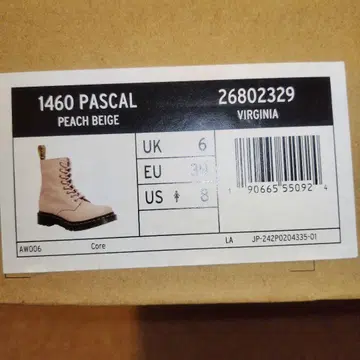 1460 PASCAL 피치 베이지 6UK 닥터마틴