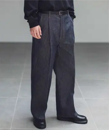 monkeytime 몽키타임 원플리츠 스트레이트 에이지리스 데님