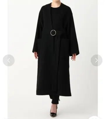 LAGUNAMOON 울 롱 코트 / 블랙 노카라