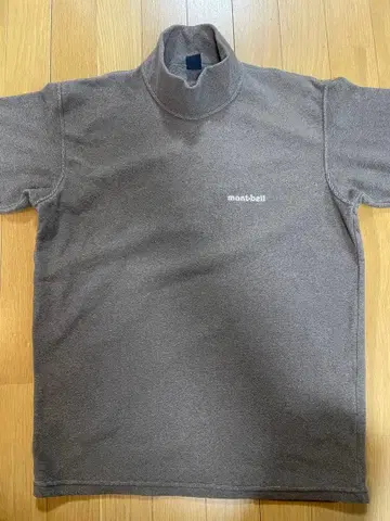 montbell 샤미스 터틀넥 M 브라운 촉감 좋음