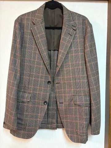 투모로우랜드 자켓 DORMEUIL 원단 체크 무늬 테일러드 자켓