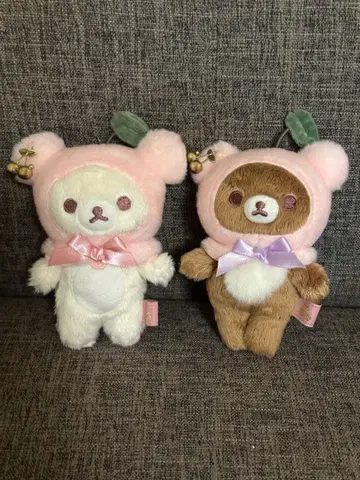 리락쿠마 코리코구의 주얼 체리 테마 걸이 봉제 인형 코리락쿠마