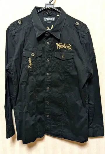 Norton 긴팔 셔츠 X-LARGE 블랙